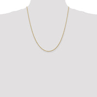 14K Yellow Gold 22" Diamond-Cut Rope Chain - 1.85mm Width by Oro Pregiato
