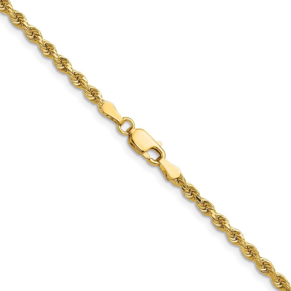 14K Yellow Gold 22" Diamond-Cut Rope Chain - 2.75mm Width