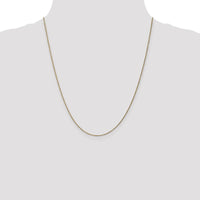 14K Yellow Gold 22" Diamond-Cut Rope Chain Necklace - 1.15mm Solid with Lobster Clasp