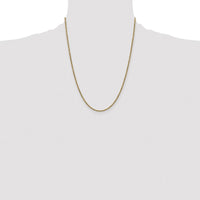 14K Yellow Gold 22" Diamond-Cut Rope Chain Necklace - 2.25mm Width by Oro Pregiato