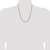 14K Yellow Gold 22" Diamond-Cut Rope Chain Necklace - 3.5mm Width by Oro Pregiato