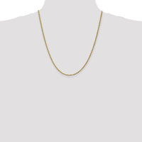 14K Yellow Gold 22" Diamond-Cut Rope Chain Necklace with Lobster Clasp - 2.25mm