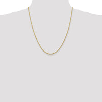 14K Yellow Gold 22" Diamond-Cut Rope Chain with Lobster Clasp by Oro Pregiato