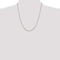 14K Yellow Gold 22" Diamond-Cut Round Open Link Cable Chain - 1.8mm Width by Oro Pregiato