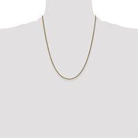 14K Yellow Gold 22" Diamond-Cut Spiga Chain - 1.7mm Width by Oro Pregiato
