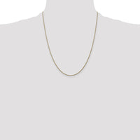 14K Yellow Gold 22" Diamond-Cut Spiga Chain Necklace - 1.05mm Width by Oro Pregiato