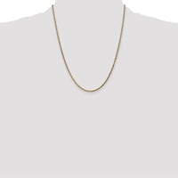 14K Yellow Gold 22" Diamond-Cut Spiga Chain with Lobster Clasp by Oro Pregiato