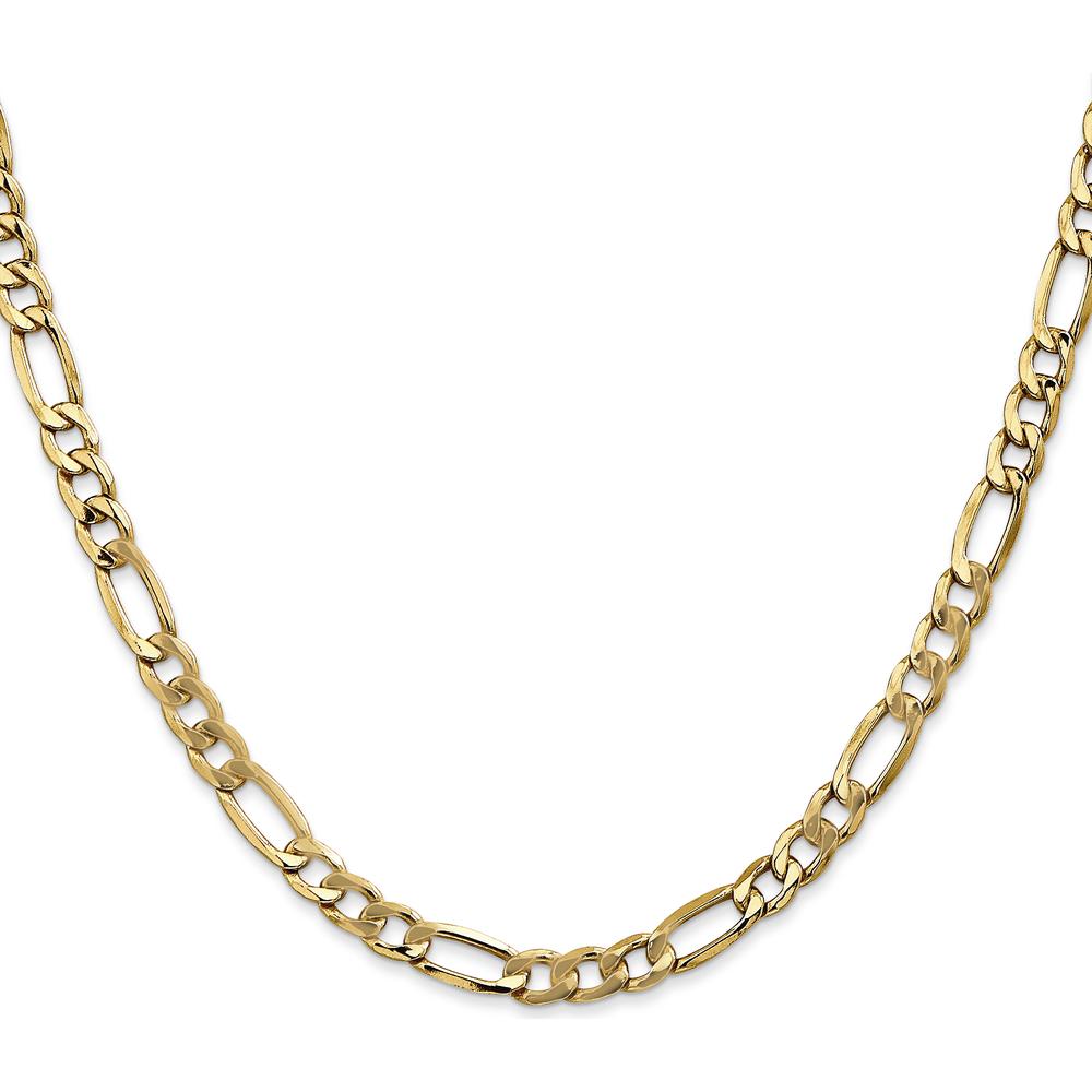 14K Yellow Gold 22" Figaro Chain - 5.75mm Width with Lobster Clasp by Oro Pregiato