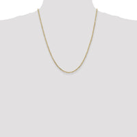 14K Yellow Gold 22" Flat Figaro Chain with Lobster Clasp - 2.25mm Width by Oro Pregiato