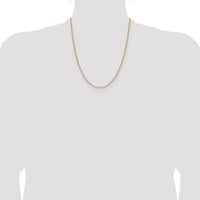 14K Yellow Gold 22" Forzantine Cable Chain Necklace with Diamond-Cut Texture by Oro Pregiato