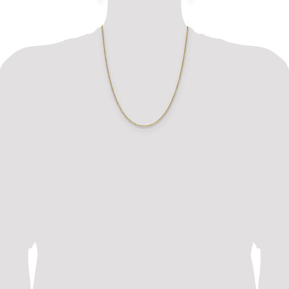 14K Yellow Gold 22" Forzantine Cable Chain Necklace with Diamond-Cut Texture by Oro Pregiato