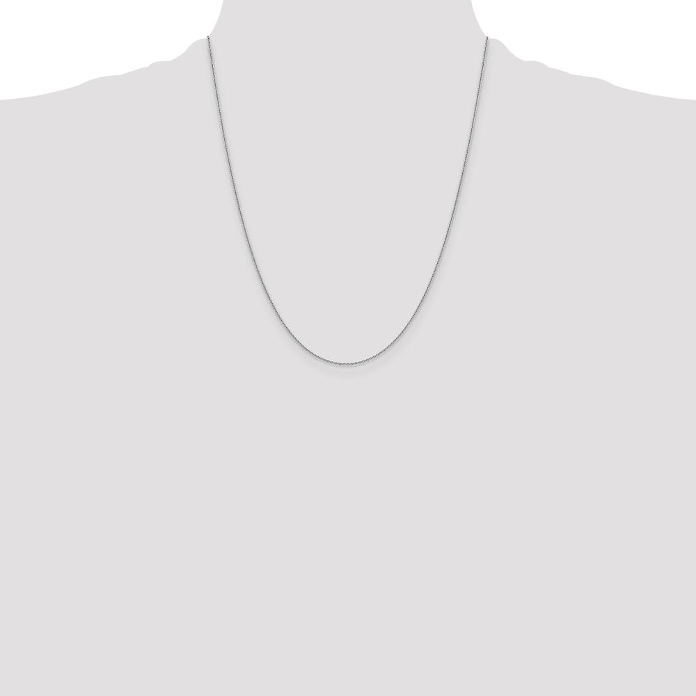14K Yellow Gold 22" Forzantine Cable Chain Necklace with Lobster Clasp - 1.4mm Width by Oro Pregiato