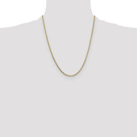 14K Yellow Gold 22" Franco Chain Necklace with Lobster Clasp - 1.3mm Width by Oro Pregiato