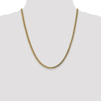 14K Yellow Gold 22" Franco Chain with Fancy Lobster Clasp - 3.7mm Width by Oro Pregiato