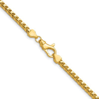14K Yellow Gold 22" Franco Chain with Fancy Lobster Clasp - 3mm Width by Oro Pregiato