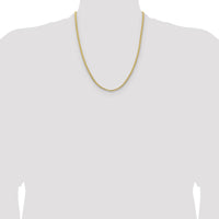14K Yellow Gold 22" Franco Chain with Fancy Lobster Clasp - 3mm Width by Oro Pregiato