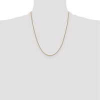 14K Yellow Gold 22" Franco Chain with Polished Finish - 0.9mm Width by Oro Pregiato