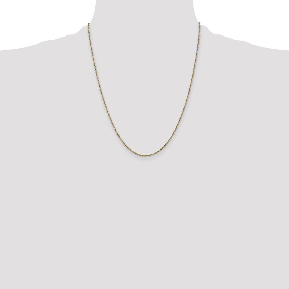 14K Yellow Gold 22-Inch 1.7mm Ropa Link Chain Necklace with Lobster Clasp by 0