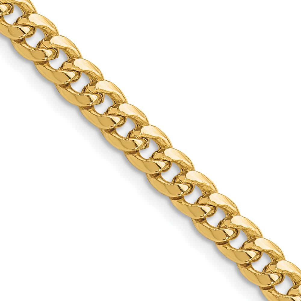 14K Yellow Gold 22-inch 5.25mm Miami Cuban Link Chain by Oro Pregiato