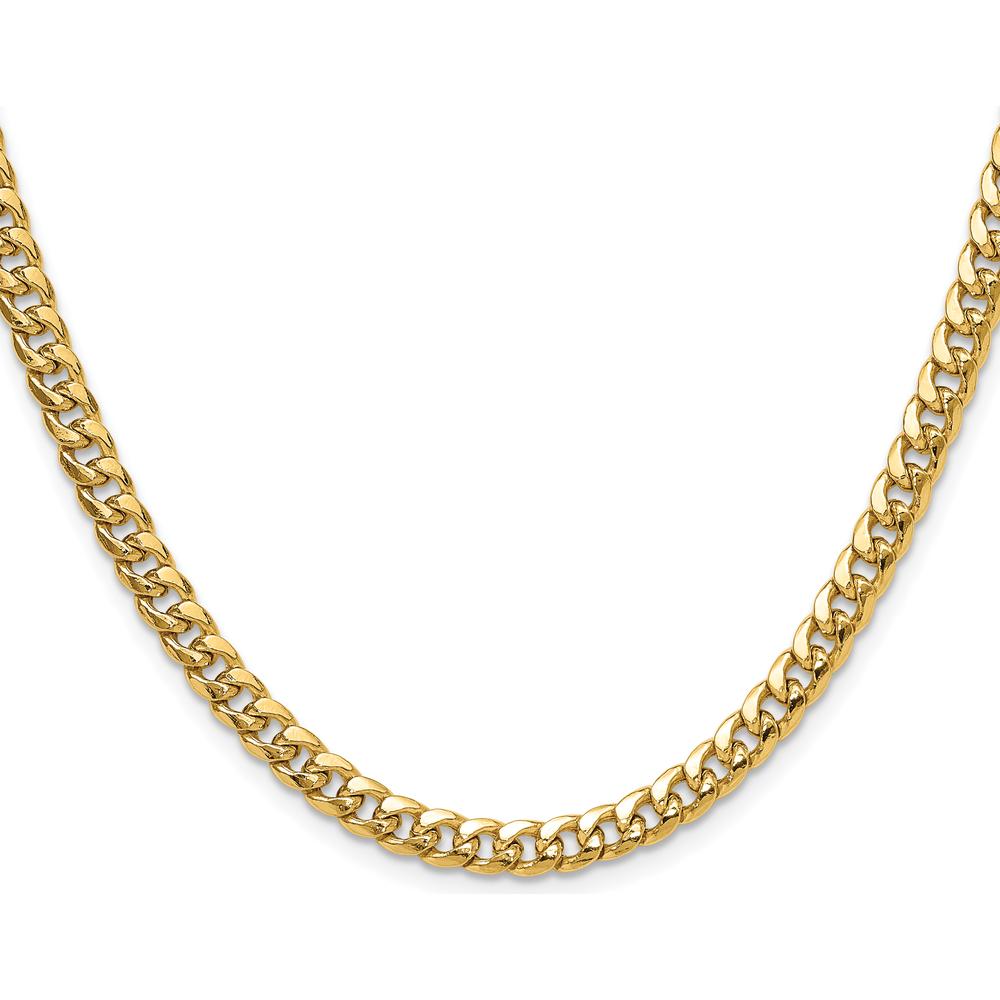 14K Yellow Gold 22-inch 5.25mm Miami Cuban Link Chain by Oro Pregiato