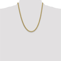 14K Yellow Gold 22-inch 5.25mm Miami Cuban Link Chain by Oro Pregiato