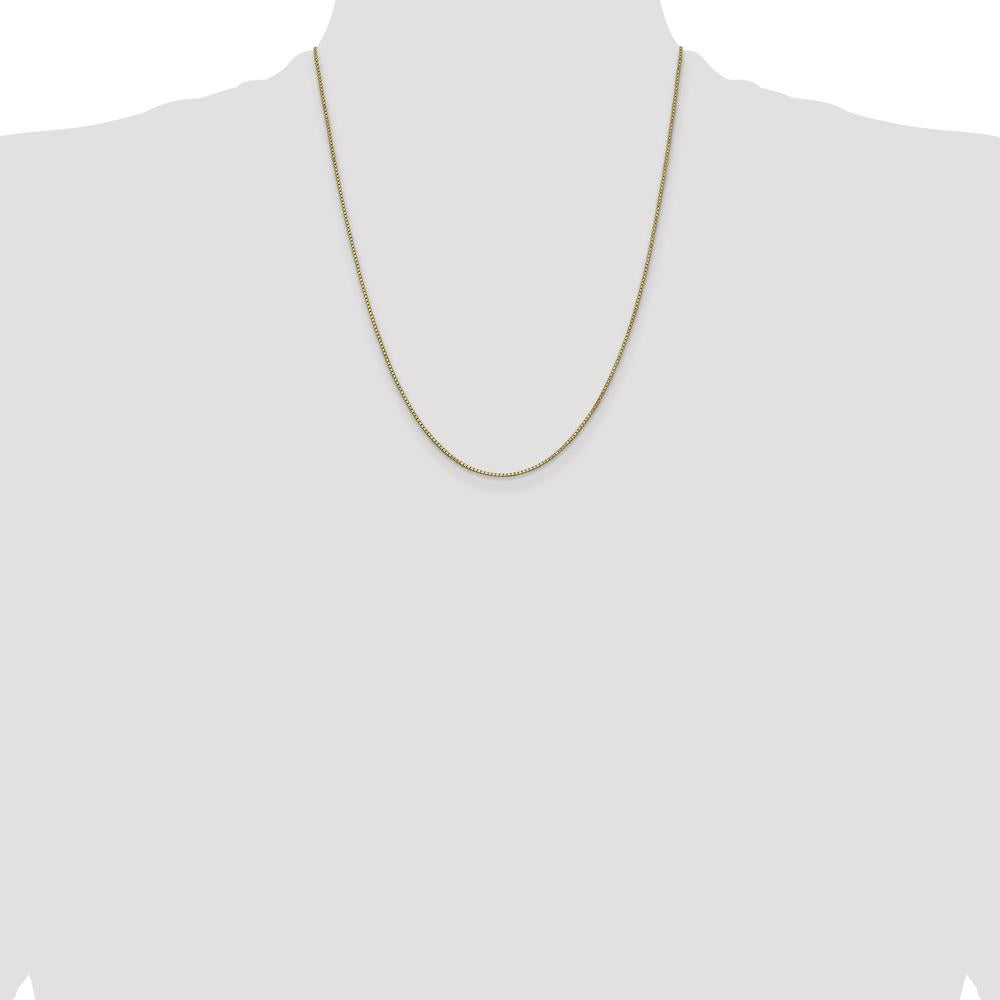 14K Yellow Gold 22-inch Box Chain Necklace with Lobster Clasp by Oro Pregiato