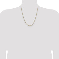 14K Yellow Gold 22-inch Figaro Chain Necklace - 1.9mm Wide by Oro Pregiato