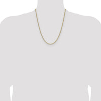 14K Yellow Gold 22-Inch Semi-Solid Beveled Paperclip Chain Necklace - 3mm Width by Oro Pregiato