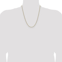 14K Yellow Gold 22-Inch Semi-Solid Beveled Paperclip Chain Necklace by Oro Pregiato