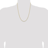14K Yellow Gold 22-Inch Semi-Solid Curb Chain with Lobster Clasp by Oro Pregiato