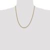 14K Yellow Gold 22" Lightweight 3.1mm Flat Cuban Chain with Lobster Clasp by Oro Pregiato