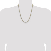 14K Yellow Gold 22" Lightweight Pavé Flat Cuban Chain Necklace by Oro Pregiato