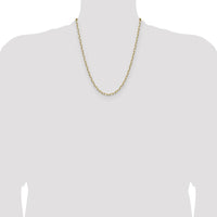 14K Yellow Gold 22" Paperclip Chain Necklace with Beveled Links by Oro Pregiato