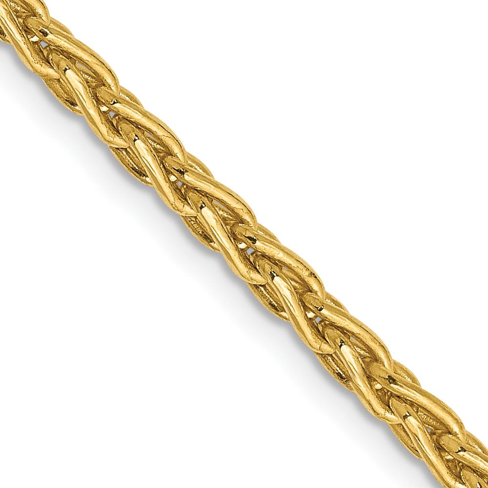 14K Yellow Gold 22" Parisian Wheat Chain Necklace - 3mm Width by Oro Pregiato