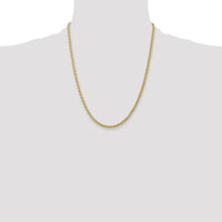 14K Yellow Gold 22" Parisian Wheat Chain Necklace - 3mm Width by Oro Pregiato