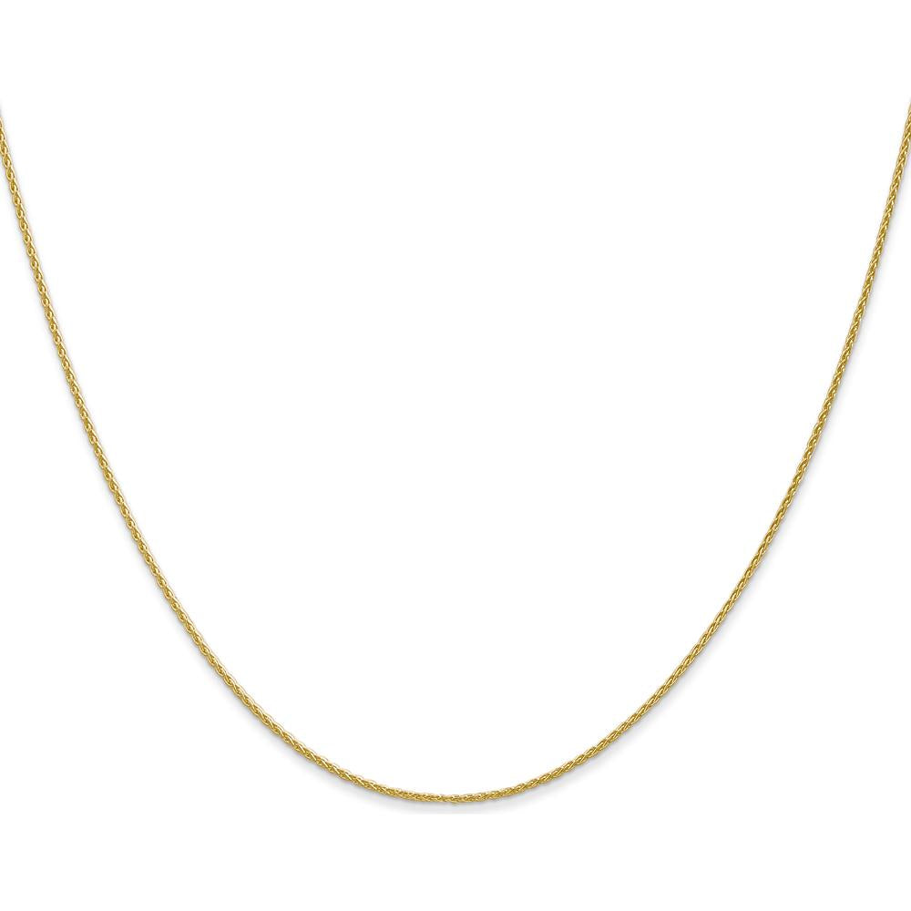 14K Yellow Gold 22" Parisian Wheat Chain with Lobster Clasp - 1mm Width by Oro Pregiato