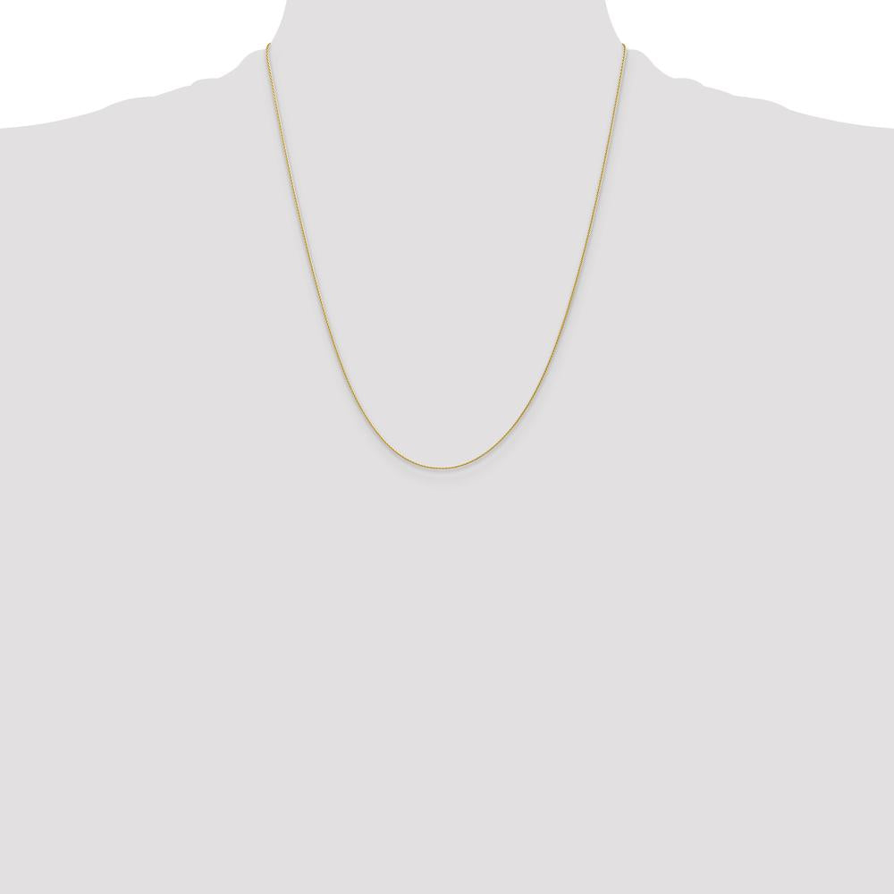 14K Yellow Gold 22" Parisian Wheat Chain with Lobster Clasp - 1mm Width by Oro Pregiato