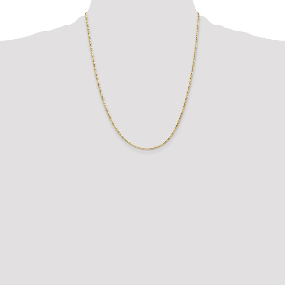 14K Yellow Gold 22" Parisian Wheat Chain with Lobster Clasp by Oro Pregiato
