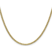 14K Yellow Gold 22" Polished Anchor Chain Necklace - 2.4mm Width by Oro Pregiato