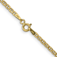 14K Yellow Gold 22" Polished Anchor Chain Necklace - 2.4mm Width by Oro Pregiato