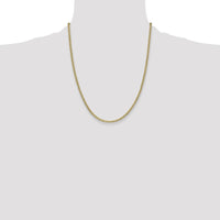 14K Yellow Gold 22" Polished Anchor Chain Necklace - 2.4mm Width by Oro Pregiato