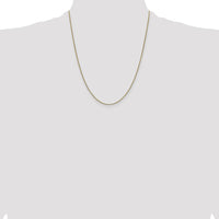 14K Yellow Gold 22" Polished Box Chain Necklace with Lobster Clasp - 0.9mm Width by Oro Pregiato