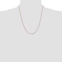 14K Yellow Gold 22" Rolo Pendant Chain - 1.55mm Width by Oro Pregiato