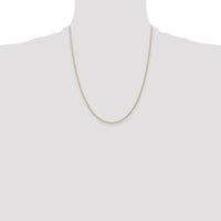 14K Yellow Gold 22" Rope Chain Necklace - 1.35mm Width