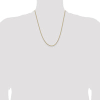 14K Yellow Gold 22" Semi-Solid Curb Chain with Lobster Clasp - Polished Finish by Oro Pregiato