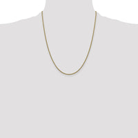 14K Yellow Gold 22" Semi-Solid Round Box Chain Necklace with Lobster Clasp - 1.5mm Width by Oro Pregiato