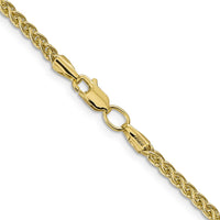 14K Yellow Gold 22" Semi-Solid Wheat Chain Necklace with Lobster Clasp - 2.75mm by Oro Pregiato