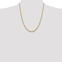 14K Yellow Gold 22" Semi-Solid Wheat Chain Necklace with Lobster Clasp - 2.75mm by Oro Pregiato