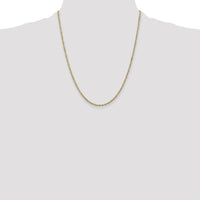 14K Yellow Gold 22" Singapore Chain Necklace with Lobster Clasp by Oro Pregiato
