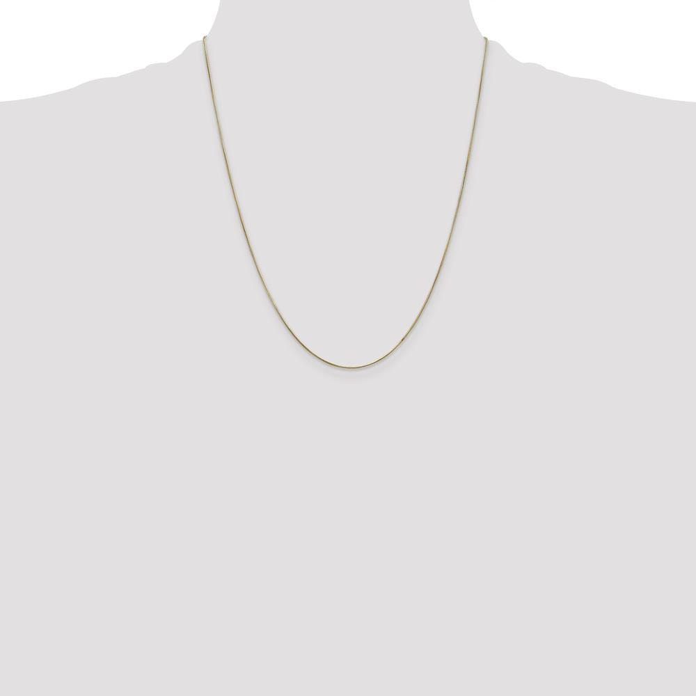 14K Yellow Gold 22" Snake Chain Necklace - 0.65mm Width by 0